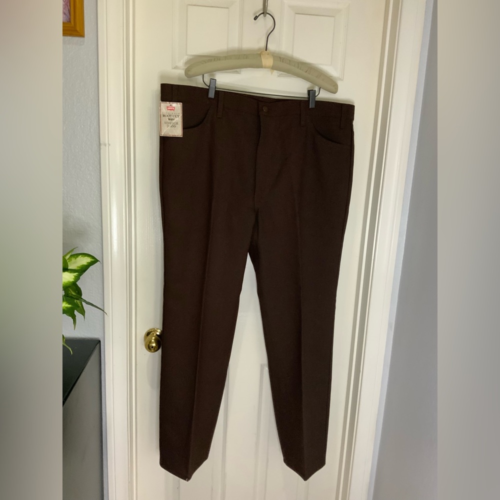 Vintage 1985 Levi’s saddleman boot cut brown jeans 44X30